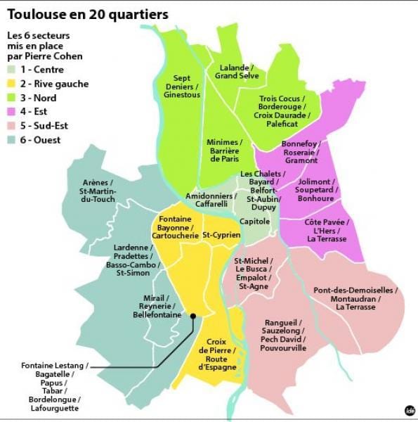 kat jeyografik nan Toulouse awondisman
