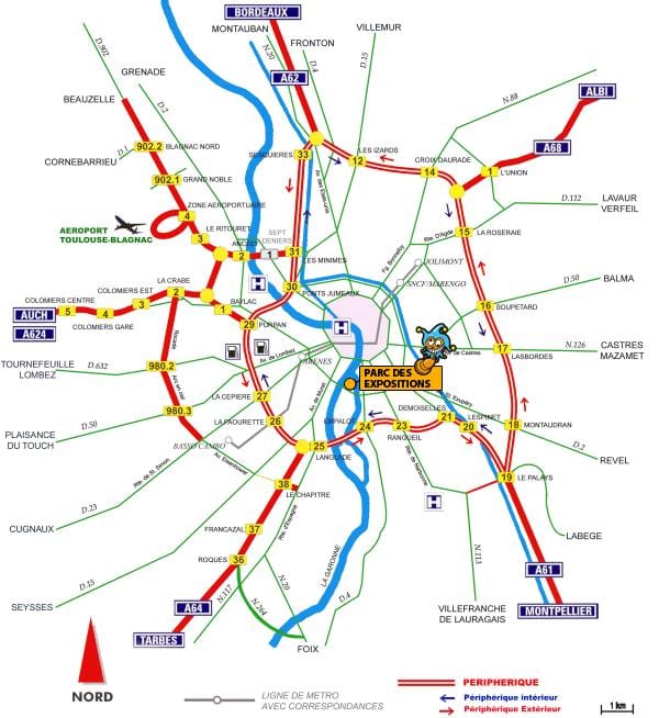 kat jeyografik nan Toulouse gran wout