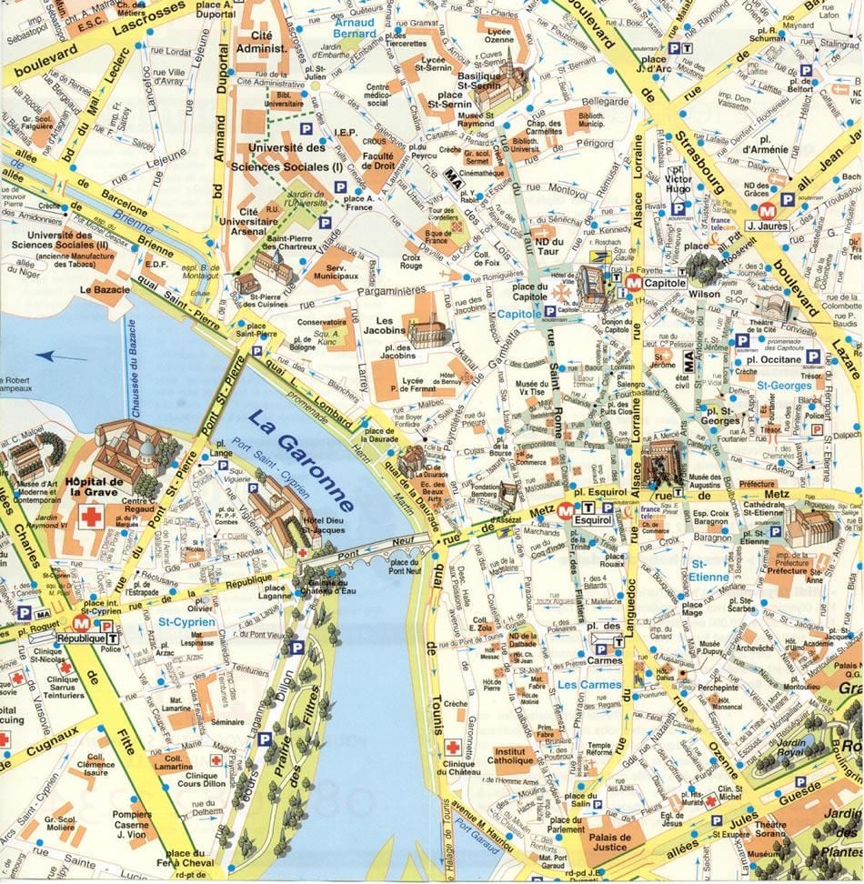 kat jeyografik nan Toulouse katye rich