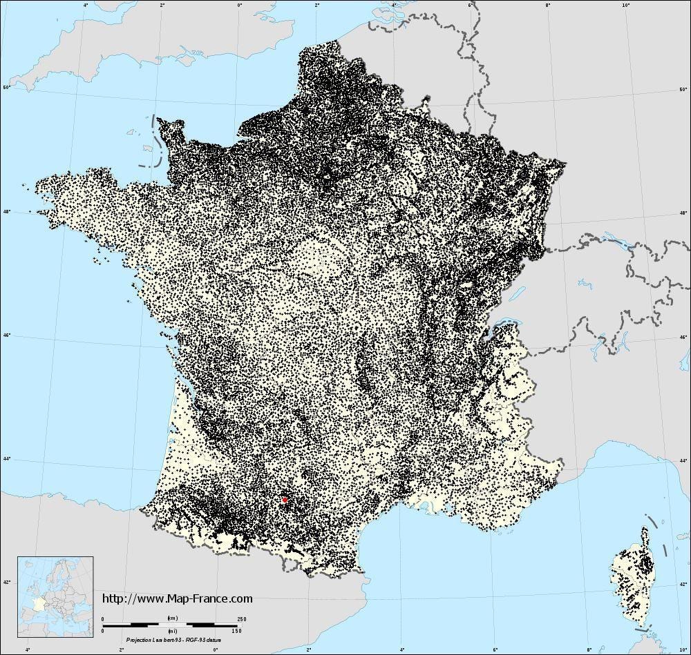 map Toulouse minisipalite yo