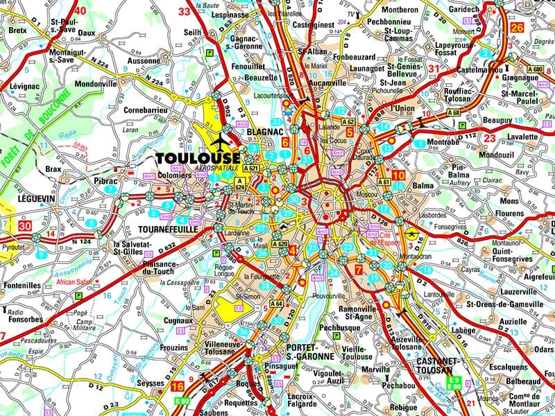 kat jeyografik nan wout Toulouse