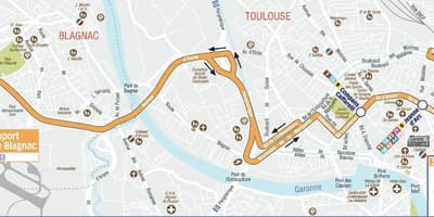 Kat jeyografik nan Toulouse ayewopò navèt wout 