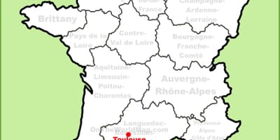 Toulouse sou yon kat jeyografik
