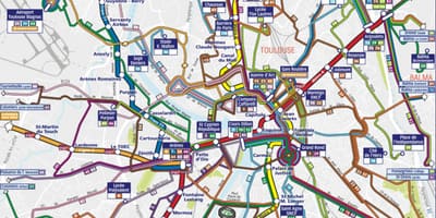 Toulouse transpò kat jeyografik