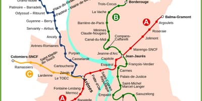Toulouse anba tè kat jeyografik